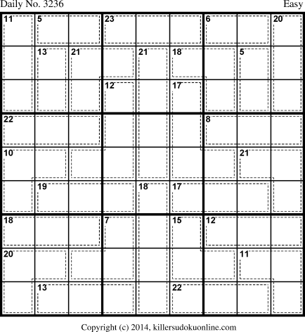 Killer Sudoku for 10/28/2014