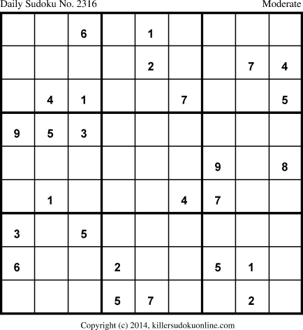 Killer Sudoku for 7/6/2014