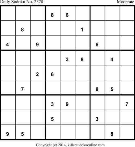Killer Sudoku for 9/6/2014