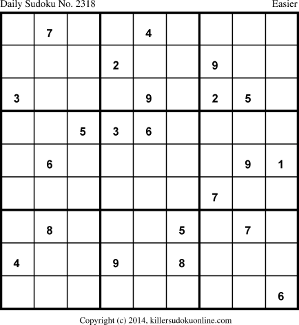 Killer Sudoku for 7/8/2014