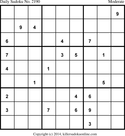 Killer Sudoku for 3/2/2014