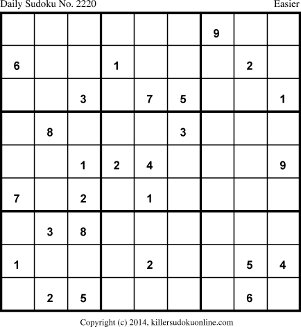 Killer Sudoku for 4/1/2014