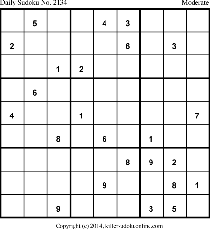 Killer Sudoku for 1/5/2014