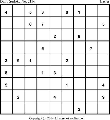 Killer Sudoku for 1/7/2014