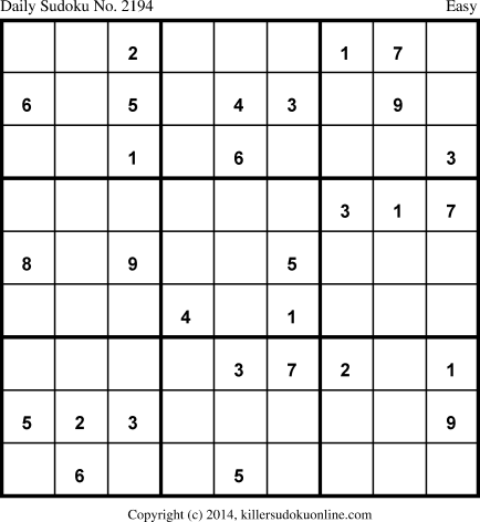 Killer Sudoku for 3/6/2014