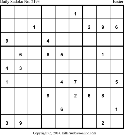 Killer Sudoku for 3/5/2014