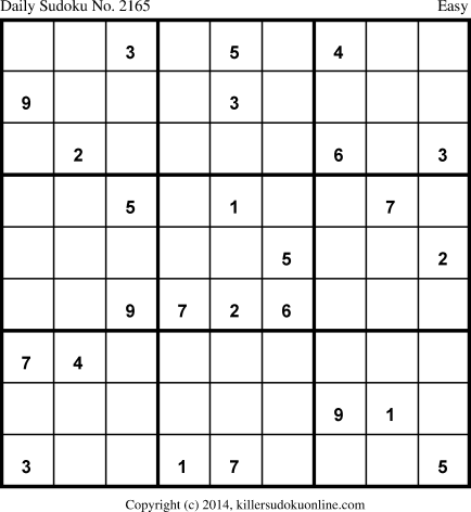Killer Sudoku for 2/5/2014