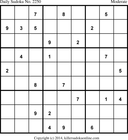 Killer Sudoku for 5/1/2014