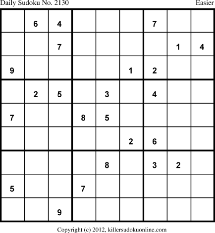 Killer Sudoku for 1/1/2014