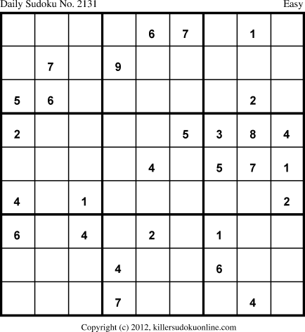 Killer Sudoku for 1/2/2014
