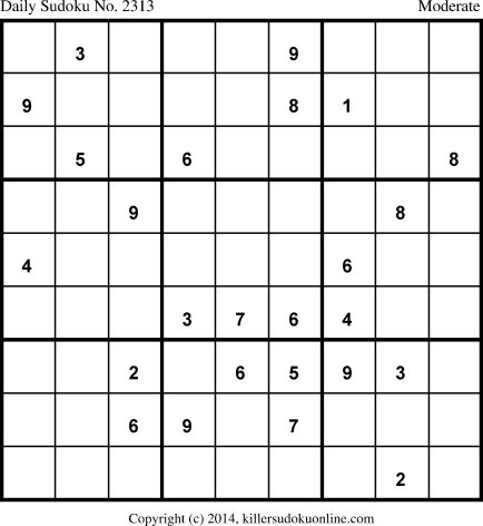 Killer Sudoku for 7/3/2014