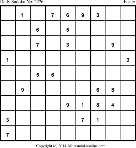 Killer Sudoku for 4/7/2014