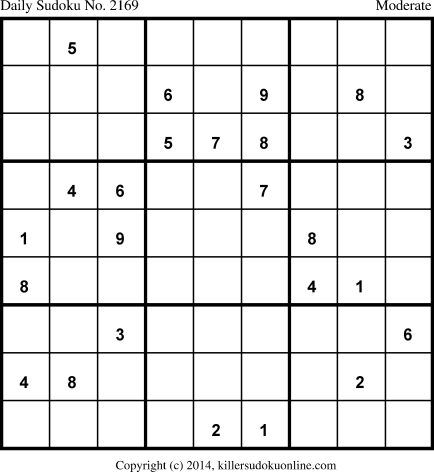 Killer Sudoku for 2/9/2014