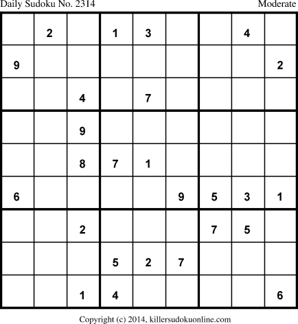 Killer Sudoku for 7/4/2014
