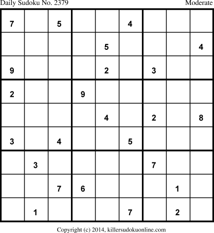 Killer Sudoku for 9/7/2014