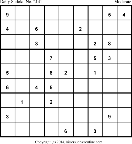 Killer Sudoku for 1/12/2014