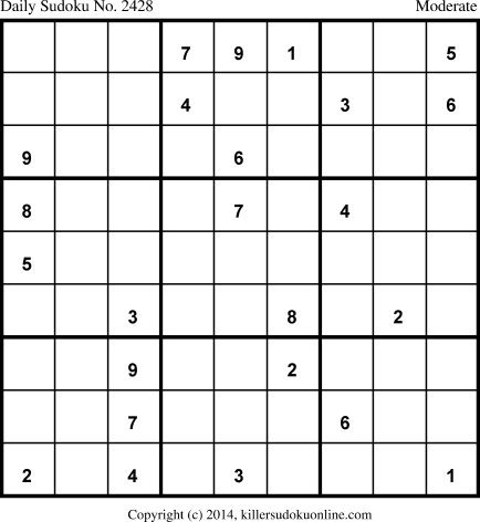 Killer Sudoku for 10/26/2014