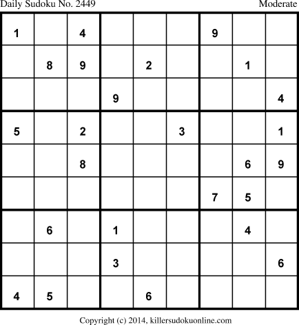 Killer Sudoku for 11/16/2014