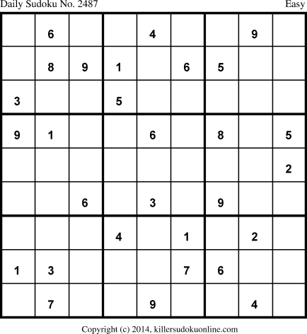 Killer Sudoku for 12/24/2014