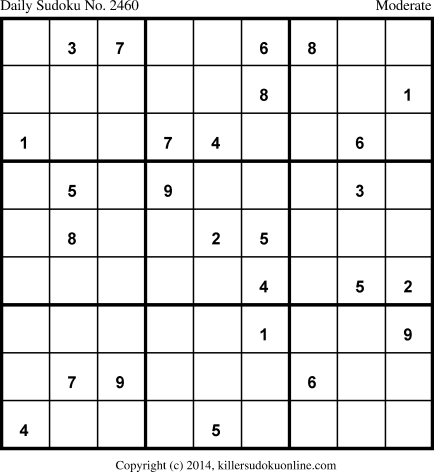 Killer Sudoku for 11/27/2014