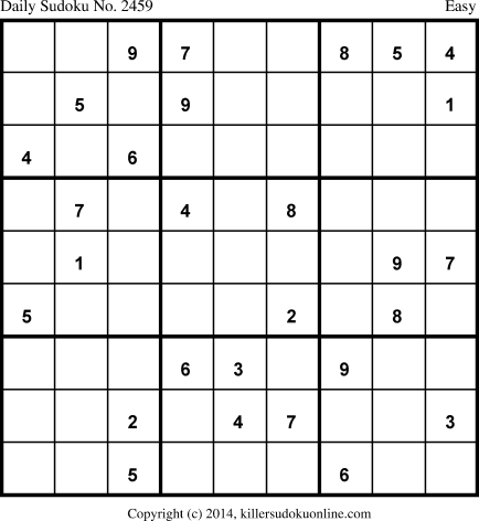 Killer Sudoku for 11/26/2014