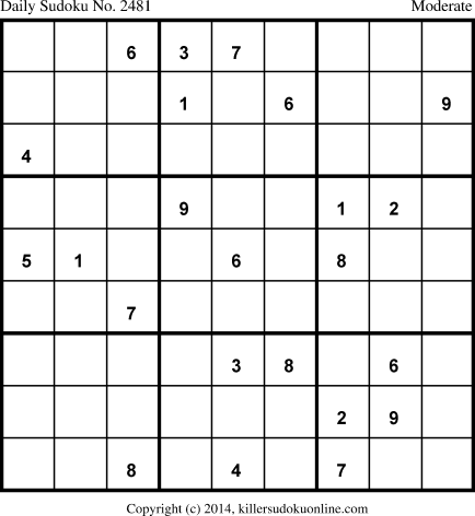 Killer Sudoku for 12/18/2014