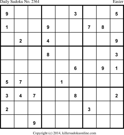 Killer Sudoku for 8/20/2014