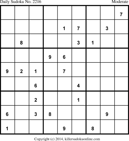 Killer Sudoku for 3/28/2014