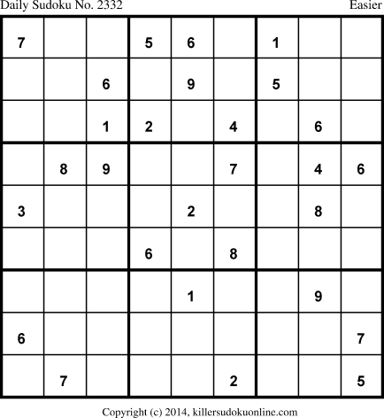 Killer Sudoku for 7/22/2014