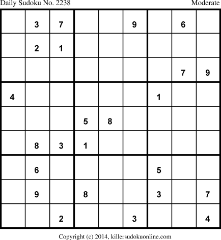 Killer Sudoku for 4/19/2014