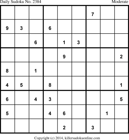Killer Sudoku for 9/12/2014