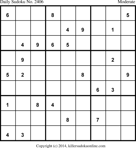 Killer Sudoku for 10/4/2014