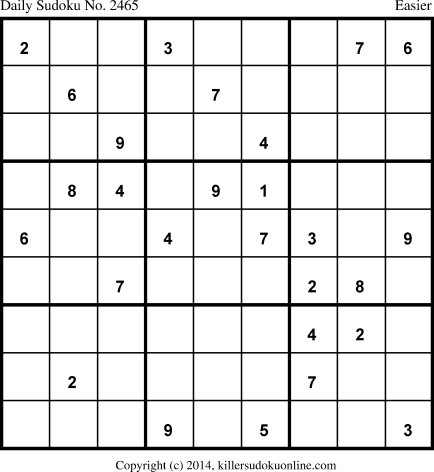 Killer Sudoku for 12/2/2014