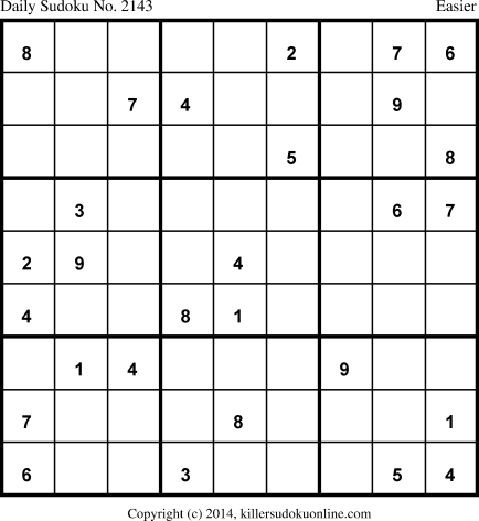 Killer Sudoku for 1/14/2014