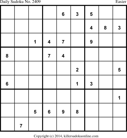 Killer Sudoku for 10/7/2014