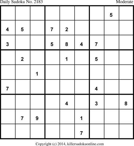 Killer Sudoku for 2/23/2014