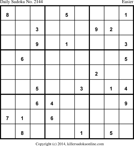 Killer Sudoku for 1/15/2014
