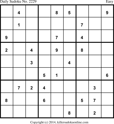 Killer Sudoku for 4/10/2014
