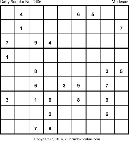 Killer Sudoku for 9/14/2014