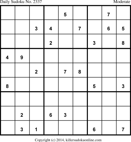 Killer Sudoku for 7/27/2014