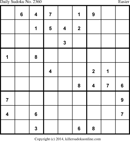 Killer Sudoku for 8/19/2014