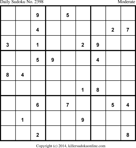 Killer Sudoku for 9/26/2014