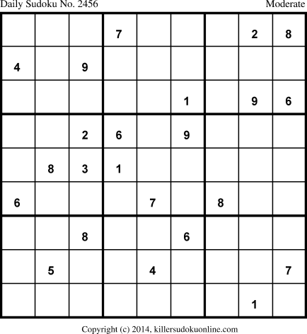 Killer Sudoku for 11/23/2014