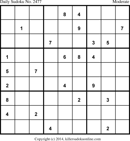 Killer Sudoku for 12/14/2014