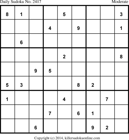 Killer Sudoku for 10/15/2014