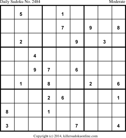 Killer Sudoku for 12/21/2014