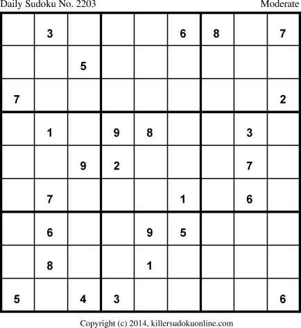 Killer Sudoku for 3/15/2014