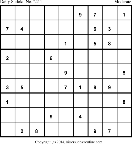 Killer Sudoku for 10/9/2014
