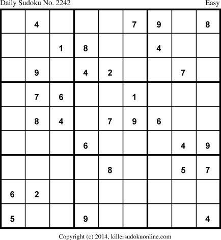 Killer Sudoku for 4/23/2014