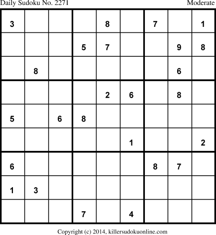 Killer Sudoku for 5/22/2014